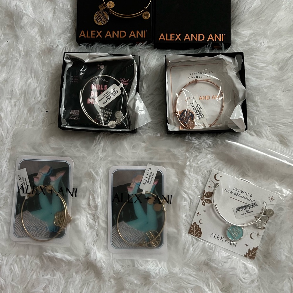 (7) Alex and Ani NIB/NWT Charm Bracelets